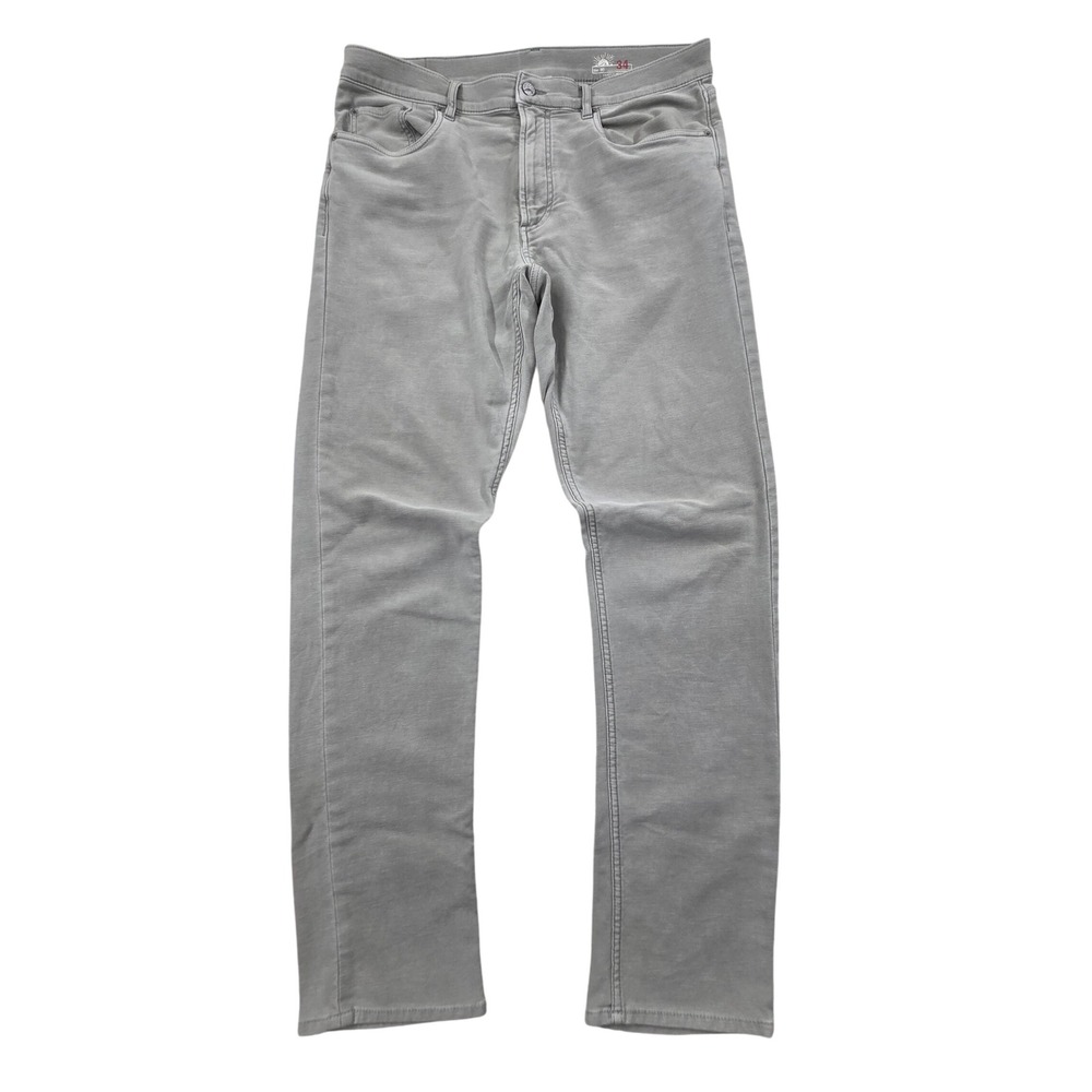 Faherty Stretch Terry 5 Pocket Pant Faded Olive Green Mens 34x32 MBC0020